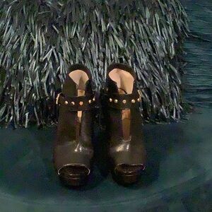 Elegant Black Studded Women's Heels